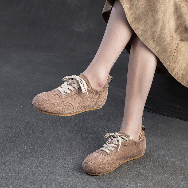 British Style Casual Shoes Color-contrasting Comfortable Women' Sneakers