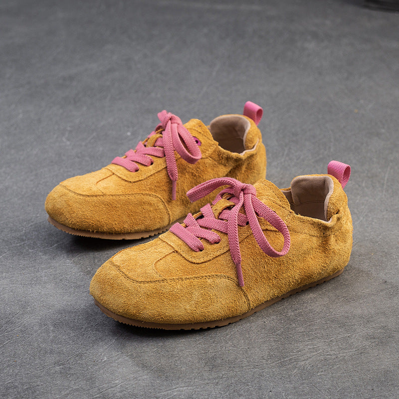 British Style Casual Shoes Color-contrasting Comfortable Women' Sneakers