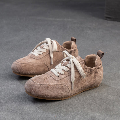 British Style Casual Shoes Color-contrasting Comfortable Women' Sneakers