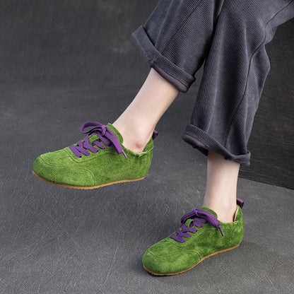 British Style Casual Shoes Color-contrasting Comfortable Women' Sneakers