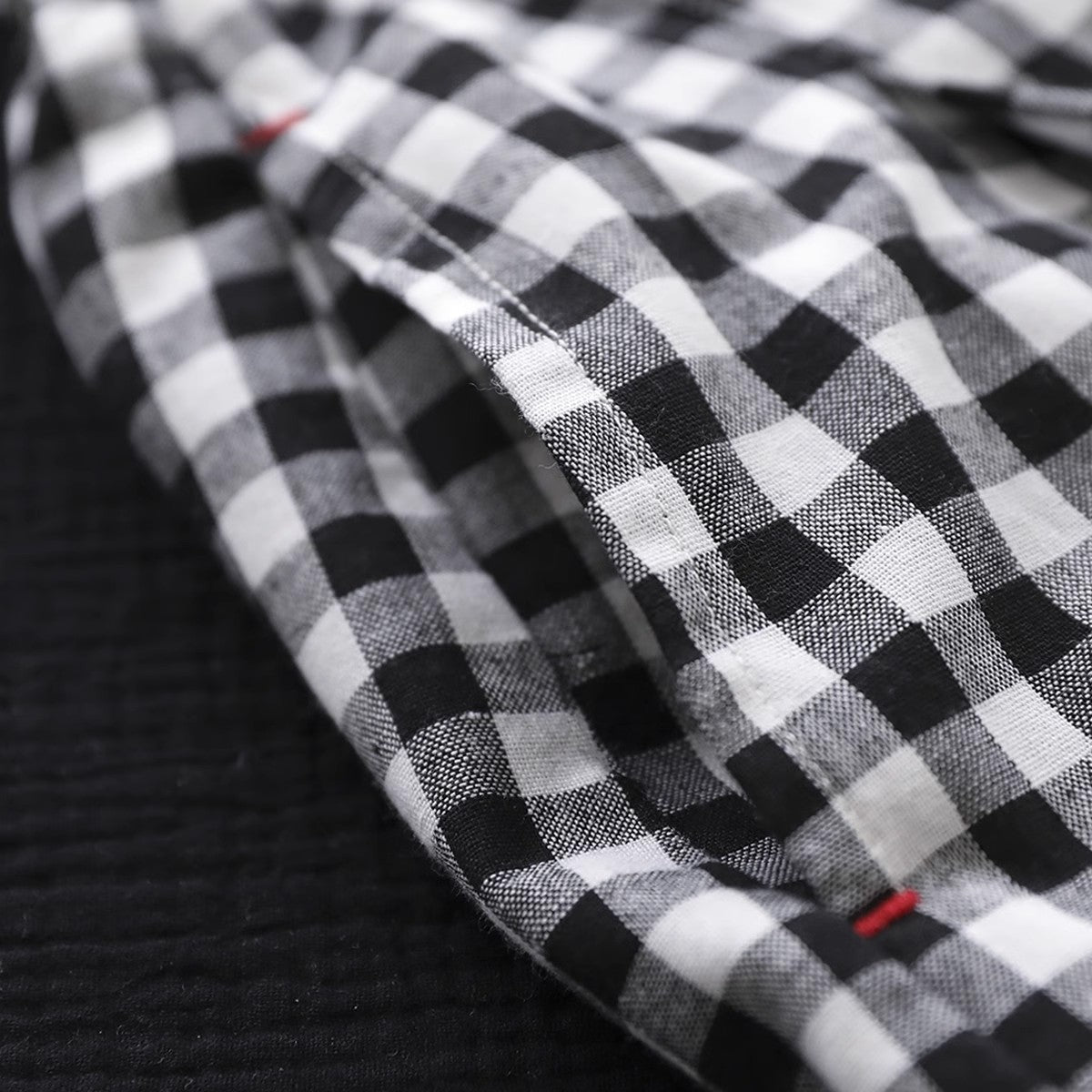 Cotton Linen High Waist Plaid A-line Skirt for Women